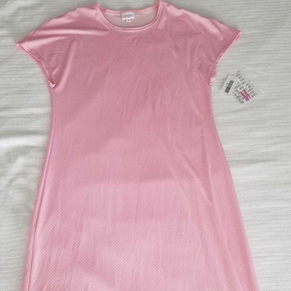 Lularoe Maria Pink White Polka Dot M